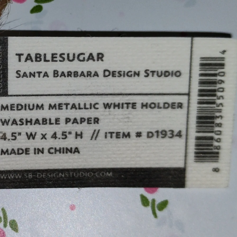 SANTA BARBARA DESIGN: Set of 2 White Washable Paper Sturdy Holders